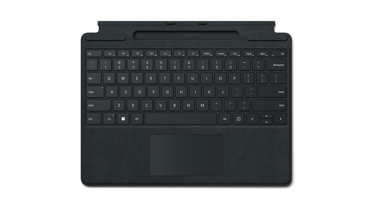Image of Microsoft Surface Pro Signature Black Microsoft Cover port QWERTY...