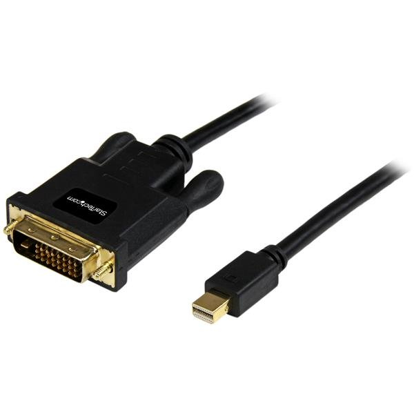 StarTech.com 6ft (1.8m) Mini DisplayPort to DVI Cable - Mini DP to DVI  Adapter Cable - 1080p Video - Passive mDP 1.2 to DVI-D Single Link - mDP or  Thunderbolt 1/2 Mac/PC