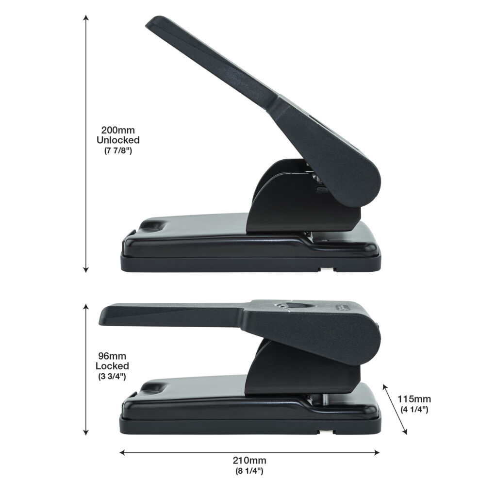 Rapesco 1631 hole punch 63 sheets Black