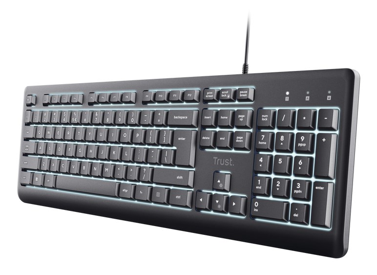 Tru st Primo Beleuchtete keyboard Home/Office USB QWERTY US English Black