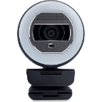 WORTMANN AG TERRA Webcam Halo mit LED-Lichtkranz (C1868pro) und Privatschieber Full-HD, Auto Focus, Stereo Mic, Privacy Slider