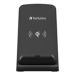 VERBATIM Wireless Charging Stand 10W - Mobile Devices, Android, IOS, Apple, Samsung, Oppo, Nokia, Sony. Black, Qi Charge, OCP, FOD, OTP, OVP (LS)