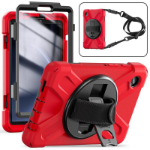 eSTUFF Galaxy Tab A9 CHICAGO Full Body Defender Case with built-in screen protector. Red