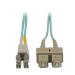 Tripp Lite N816-03M fiber optic cable 118.1" (3 m) 2x SC 2x LC OM3 Beige, Turquoise