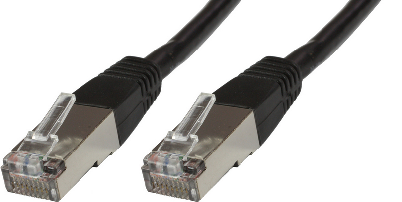 Image of Microconnect STP60025S networking cable Black 0.25 m Cat6 F/UTP (FTP)