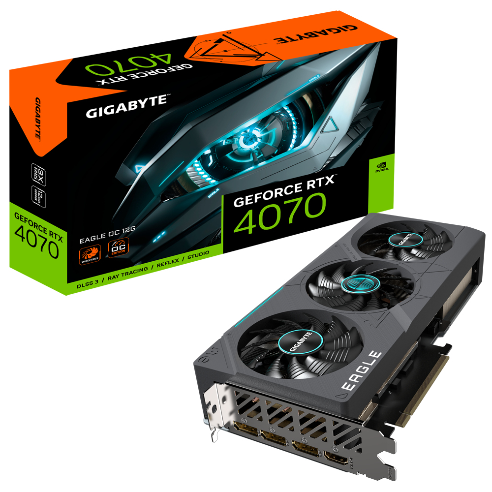 Gigabyte EAGLE GV-N4070EAGLE OC-12GD graphics card NVIDIA GeForce RTX 4070 12 GB GDDR6X