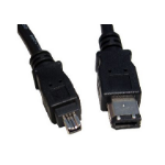 Cables Direct USB-145 FireWire cable 5 m 6-p 4-p Black