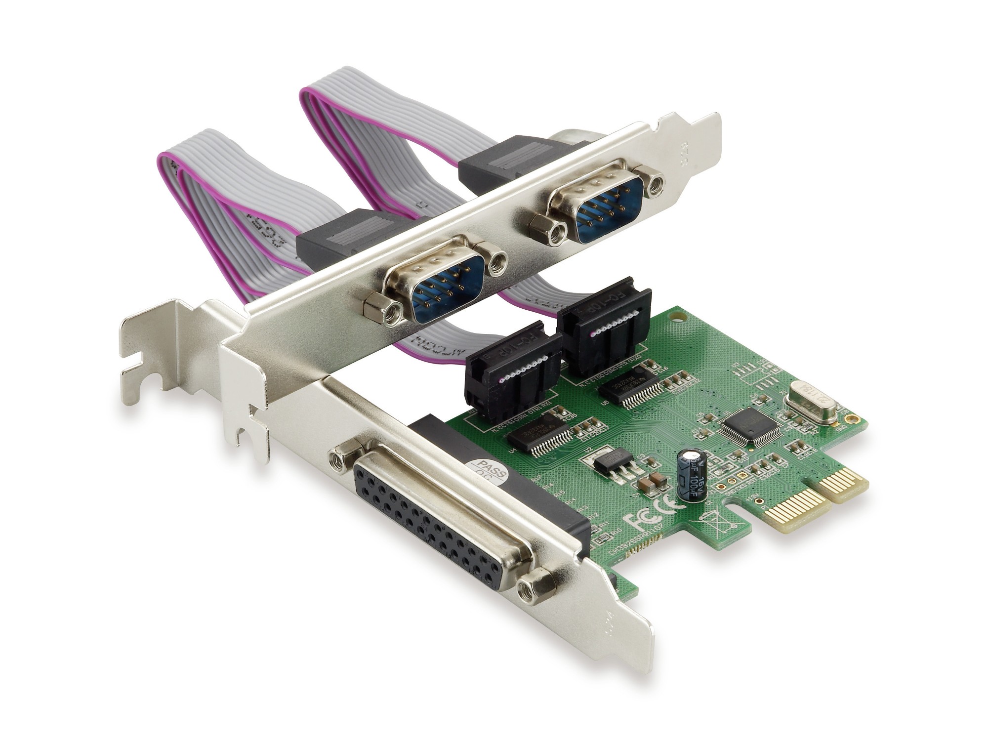 Photos - Network Card Conceptronic PCI Express Card 1-Port Parallel & 2-Port Serial SPC01G 