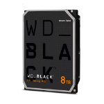 Western Digital WD Black WD8002FZBX - Hard drive - 8 TB - gaming - internal - 3.5" - SATA 6Gb/s - 7200 rpm - buffer: 256 MB