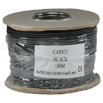 Cablenet RG179 75Ohm Solid LSOH CPR Eca Coax Cable Black 100m Reel