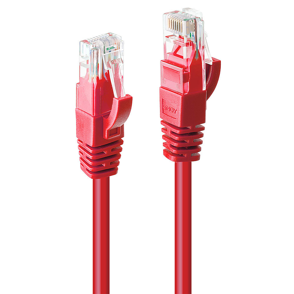 Image of Lindy 0.5m Cat.6 U/UTP Cable, Red