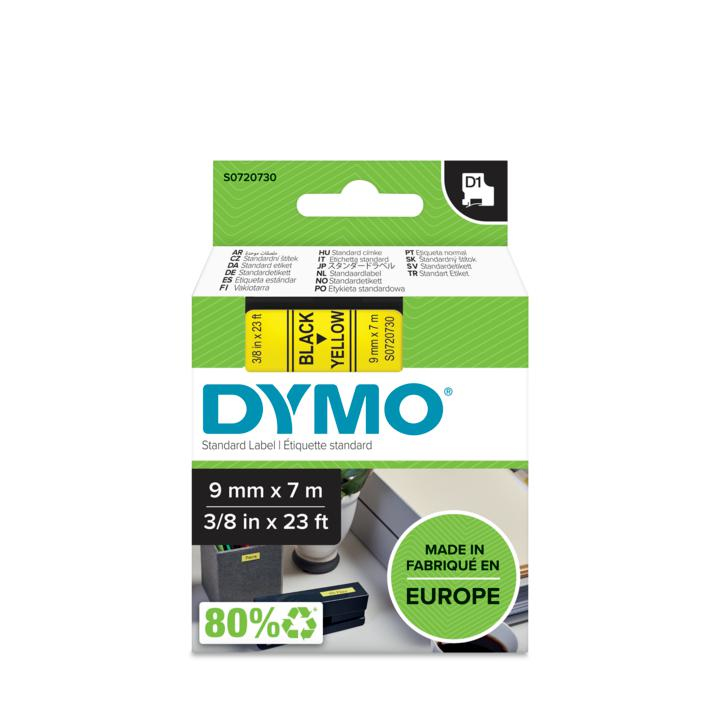 Dymo 40918 D1 LabelMaker Tape 9mm x 7m Black on Yellow S0720730