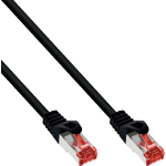 InLine Patch Cable S/FTP PiMF Cat.6 250MHz copper halogen free black 1m