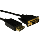 Cables Direct HDHDPORT-001-2M video cable adapter DisplayPort DVI Black