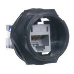 Hubbell HI6C wire connector RJ-45 Black