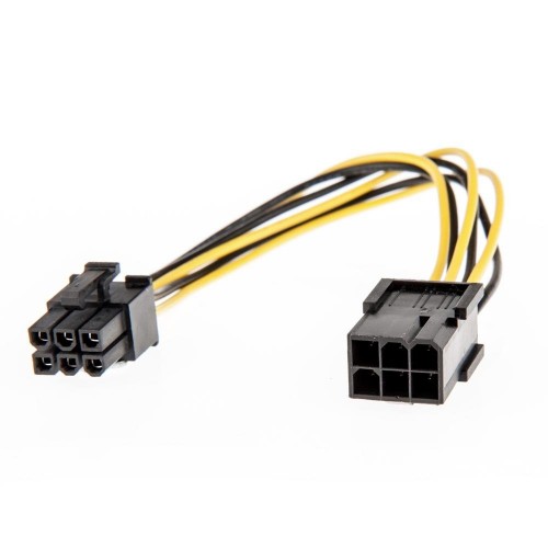 Lindy 0.2m PCIe 6 Pin Female to Male Extension Cable