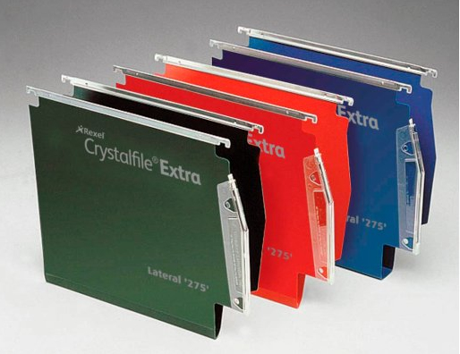 Image of Rexel Crystalfile Extra `275` Lateral File 30mm Green (25)