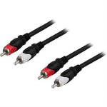 Deltaco MM-108 audio cable 0.5 m 2 x RCA Black