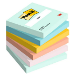 Post-It 654-6-BEA note paper Square Blue, Green, Orange, Pink, Yellow 100 sheets Self-adhesive