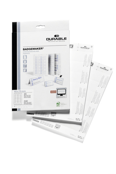 Image of Durable for name Badge Inserts 40 x 75 mm
