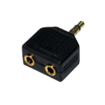 Cables Direct 3T2R cable gender changer 3.5mm 2x 3.5mm Black