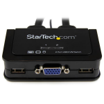 StarTech.com VGA 2 portar USB-kabel med KVM-switch - USB-driven med fjärrswitch