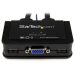 StarTech.com Switch Conmutador KVM de Cable con 2 Puertos VGA USB Alimentado por USB con Interruptor Remoto