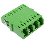 InLine Fibre optic coupler, quad LC/LC, singlemode, green, ceramic sleeve