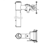 Ergonomic Solutions 370 mm Pole, 80 mm swing arm