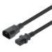 Manhattan Power Cord with C13 Female to C14 Male, 10 A, 250 V, Connects a PDU or UPS to a Server, Switch, Storage System and More, Black