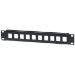 Intellinet Patch Panel, Blank, 10", 1U, 10-Port, Black