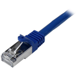 StarTech.com Câble réseau Cat6 blindé SFTP sans crochet de 1 m - Cordon Ethernet RJ45 anti-accroc - M/M - Bleu