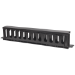 Intellinet 19" Cable Management Panel, 19" Rackmount Cable Manager, 1U, with Cover, Black