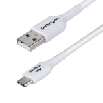 StarTech.com 3m (9.8ft) USB-A to USB-C Charging Cable, Charge & Sync, 3A, USB 2.0, TPE Jacket - White USB Charging Cord