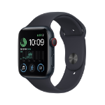 Apple Watch SE OLED 44 mm Digital 368 x 448 pixels Touchscreen 4G Black Wi-Fi GPS (satellite)