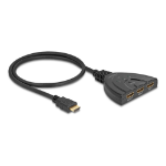 DeLOCK HDMI Switch 3 x HDMI in to 1 x HDMI out 8K 60 Hz with integrated cable 60 cm