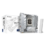 GIGABYTE B860I AORUS PRO ICE Motherboard - Intel Core Ultra Series CPUs, 8+1+2+1 Phases VRM, up to 9200MHz DDR5, 1xPCIe 5.0 + 1xPCIe 4.0 M.2, 2.5GbE LAN, WIFI 7, Thunderbolt 4