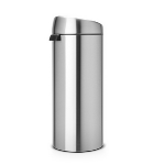 Brabantia Touch Bin, 30L Rond Kunststof, Roestvrijstaal