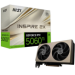 MSI nVidia GeForce RTX™ 5060 Ti 8G INSPIRE 2X OC, Boost: 2482 MHz, CUDA 8960 Units, 16GB GDDR7, HDMI™ x 1 (embargo)