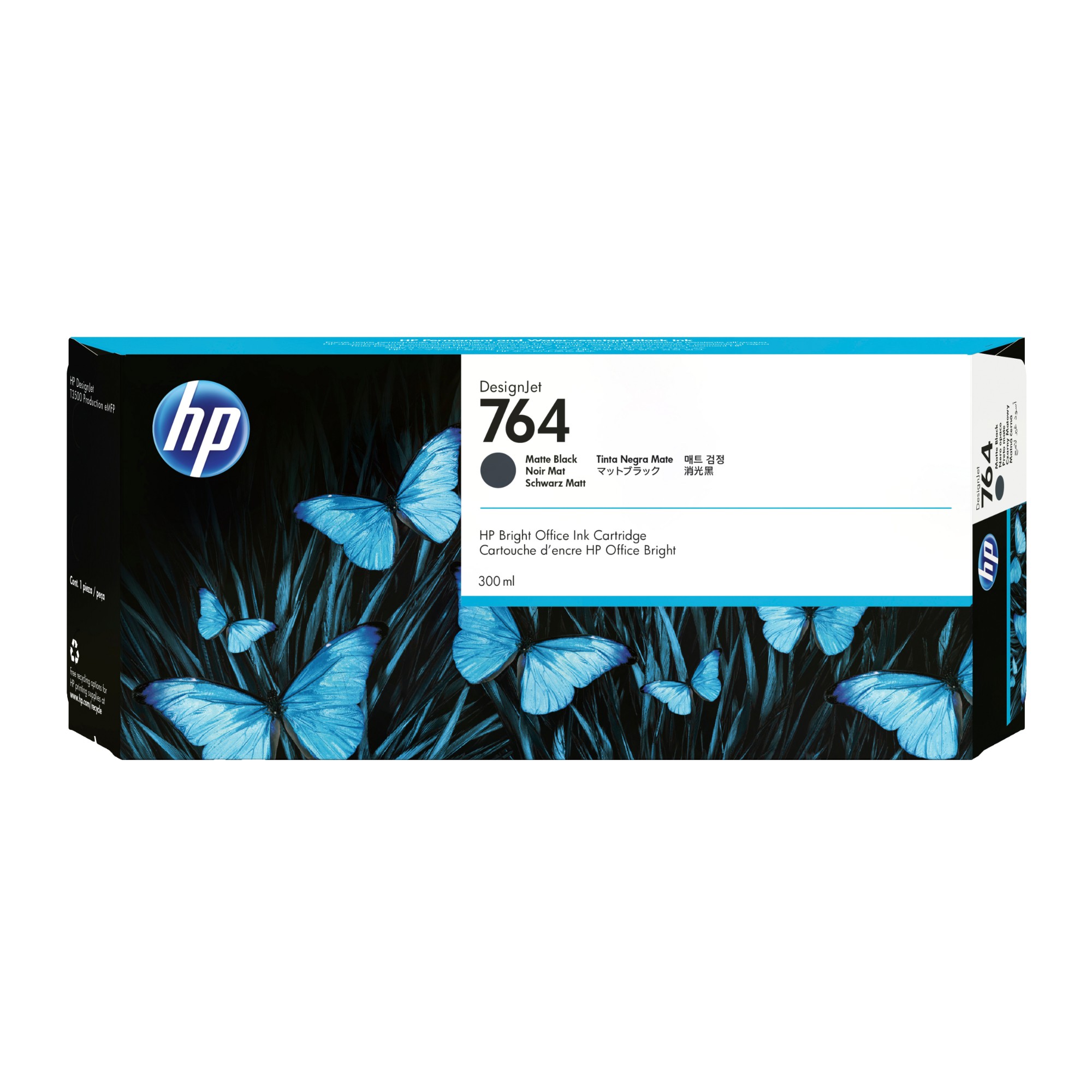 Photos - Ink & Toner Cartridge HP C1Q16A/764 Ink cartridge black matt 300ml for DesignJet T 3500