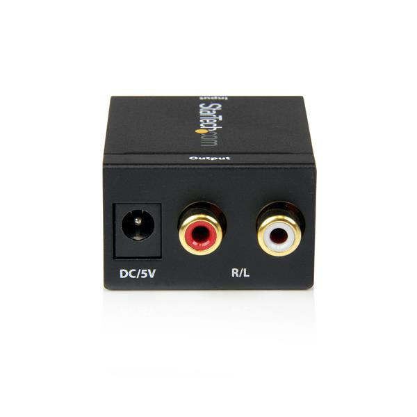 Convertidor Adaptador de Audio Digital Óptico Coaxial Toslink para Analógico  RCA L/R
