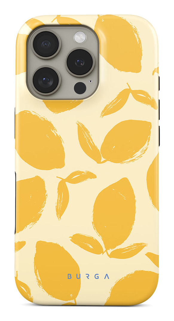 BURGA Lemon Tart mobile phone case 15.5 cm (6.1") Cover Yellow, White