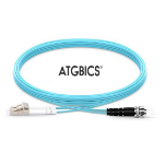 ATGBICS LC-ST OM3, Fibre Optic Cable, Multimode, Simplex, Aqua, 50m