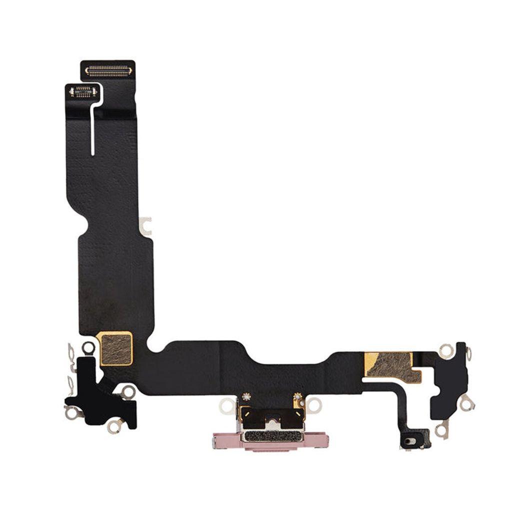 EU Product - iPhone 15 Plus Original Charging Port Flex Cable - Pink thumbnail