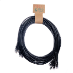 Cablenet 2m Cat6 RJ45 Black U/UTP PVC 24AWG Flush Moulded Booted Patch Lead (PK10)