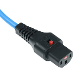 Cablenet 0.5m IEC C14 - IEC C13 IEC Lock Blue PVC 1.0mm Power Leads