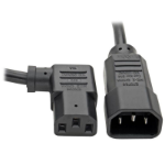 FDL 2M IEC MAINS EXT. CABLE - RIGHT ANGLED  C13 SKT. TO C14 PLUG