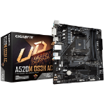 GIGABYTE A520M DS3H AC Motherboard - AMD Ryzen 5000 Series CPUs, 5+3 Phases VRM, up to 4733MHz DDR5 (OC), 1xPCIe 3.0 M.2, GbE LAN, WIFI 5, USB 3.2 Gen 1