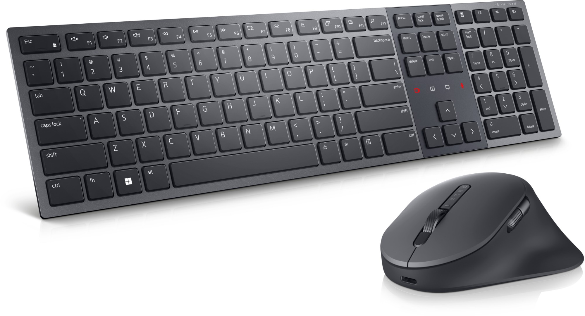 DELL KM900 keyboard Mouse included Office RF Wireless + Bluetooth QWERTY UK English Graphite