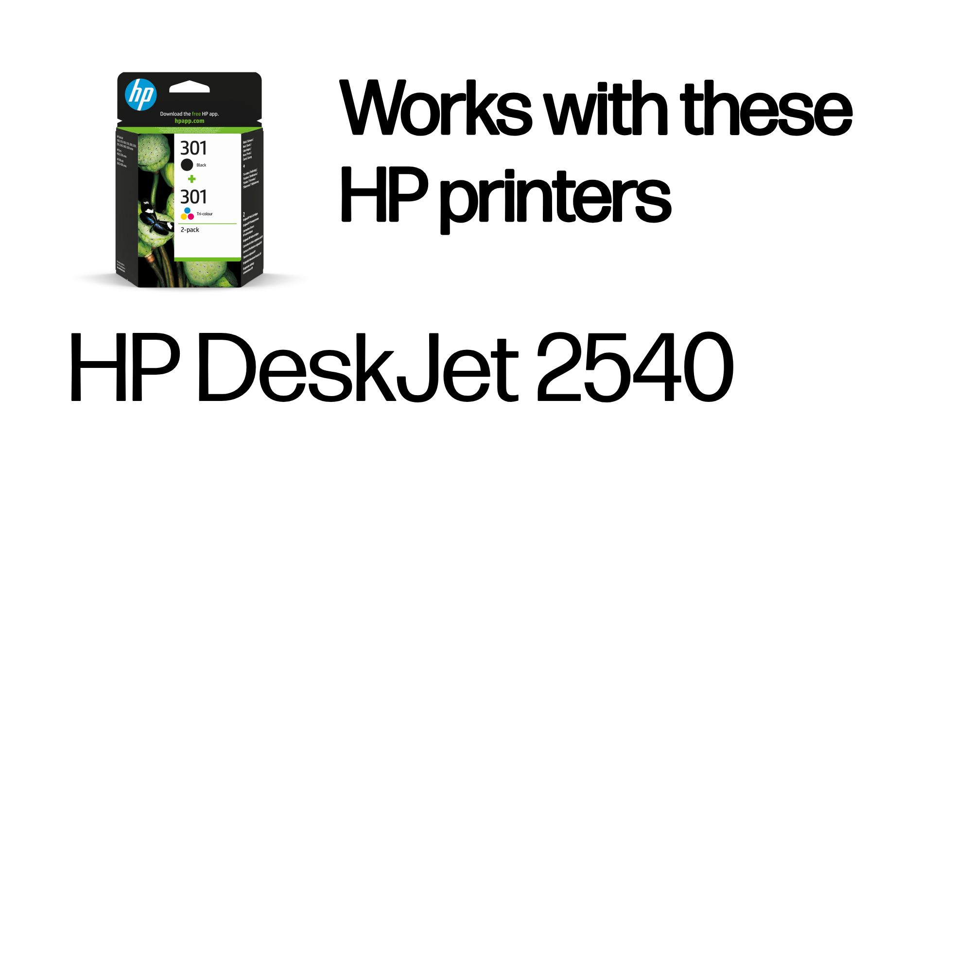 HP N9J72AE/301 Printhead cartridge multi pack black + color 170pg + 150pg Pack=2 for HP DeskJet 1000/1010/Envy 5530/OfficeJet 4630